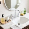 WOWOW 8 in. Widespread Double Handle High Arc Bathroom Faucet with Drain Kit Included in Brushed Nickel - 2 of 4