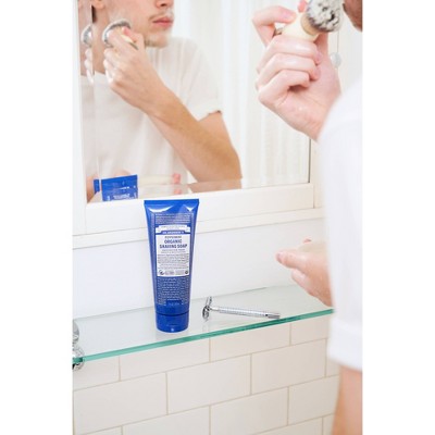 Dr. Bronner's Shave Soap - Peppermint - 7 fl oz: Liquid Shaving Cream for Whole Body & All Hair and Skin Types