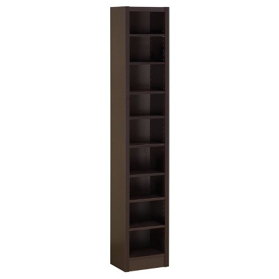 70.75" Modern 9 Shelf Bookcase Cappuccino - Coaster: Laminated Melamine Veneer, Tall Narrow Design