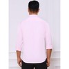 INSPIRE CHIC Men's Point Collar Button Long Sleeve Solid Color Business Dress Shirt - 3 of 4