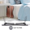 Lap Desk with Foldable Metal Legs and Cup Holder Portable Table for Home Office or Travel Use-3irtyhousy - 3 of 4