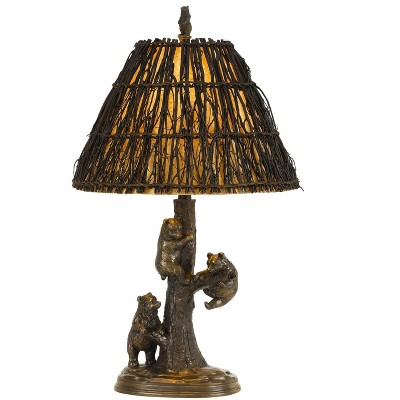 Cal Lighting 150W Bear Resin Table Lamp, Cast Bronze (BO-2663TB)