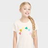 Girls' Short Sleeve 'Rainbow Shamrock' St. Patrick's Day Graphic T-Shirt - Cat & Jack™ Cream - image 2 of 3