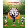 VEVOR Inflatable Soccer Dart Board, over 6 ft High Giant Soccer Dart Board with 4 Kick Balls, 12 Tennis and Air Pump, 3-Min Setup, Orange - 3 of 4