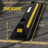 Pyle Heavy-Duty Vehicle Wheel Stop Curb Tire Block (PCRSTP11X4) - Yellow Reflective Safety Strip - Set of 4 - 2 of 4