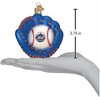 Old World Christmas Blown Glass Ornament for Christmas Tree, New York Mets Baseball Mitt - 3 of 3