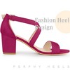 Perphy Women's Crisscross Buckle Strap Open-Toe Chunky Heels Sandals - 4 of 4