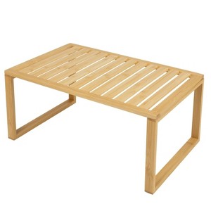 LunaLulinlk Bamboo Stackable Shelf, Natural Bamboo Color, Easy Assemble, 16 x 10 x 1.18in - 1 of 4