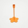 Gulches Floral Fusion Orange Ceramic Decorative Candle Holder 1-Pack - 3 of 4