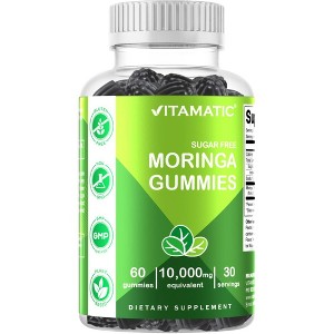 Moringa 100mg (50:1 Extract), Natural Mixed Fruit Flavor, 60 Gummies - 1 of 4