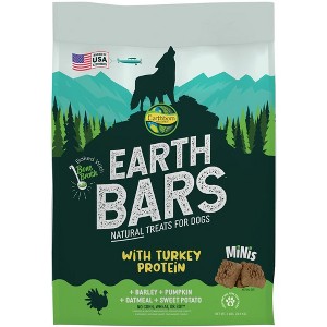 Earthborn Holistic EarthBars Turkey Protein Recipe Natural Dog Treats - 10 oz - 1 of 3