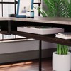 Vynxaria L-Shaped Desk (Brown Finish) with 5-Shelf Bookcase Adjustable Shelving, 31.5"L x15.5"W x66.1"H, Durable, Lightweight - 3 of 4