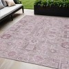 Pink Mauve And Blush Oriental Washable Indoor Outdoor Area Rug - 2 of 4