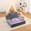 Multi-color Kids Couch, 6pcs Play Couch with Washable and Durable Covers Foam Modular Play Couch Convertible Sofa for Kindergarten Playroom Bedroom - 4 of 4