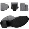 BLISSFUL STEP Women's Low Chunky Heel Side Zipper Booties - 3 of 3