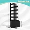 TOAOTBNBO Outdoor Planter Box with Square-Hole Trellis, Metal Raised Garden Bed for Climbing Plants, Galvanized Garden Box with Drainage Holes - 2 of 4