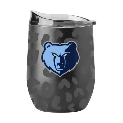 NBA Memphis Grizzlies 16oz Leopard Powder Coat Curved Beverage Can - Black