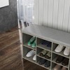 Kumasinova Multifunctional Wood Shoe Rack Bench with Drawer,Entryway Bench with Cushioned Seat, 3-Tier Shoe Bench with Storage for Bedroom,Entryway - 4 of 4