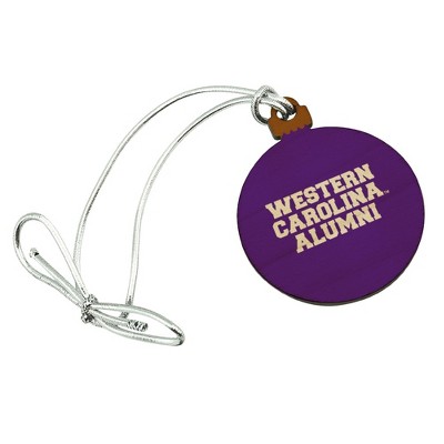 Western Carolina Alumni Mini Small Tiny Wood Christmas Tree Holiday Ornament