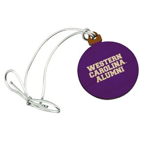 Western Carolina Alumni Mini Small Tiny Wood Christmas Tree Holiday Ornament - 1 of 4