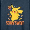 Women's - Pokémon - Pikachu Scary Sweet Lightweight French Terry Wide Neck Long Sleeve Shirt - 2 of 4