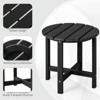 Tangkula 2PCS 18"Adirondack Side Table Weather Resistant HDPE Garden Patio - 2 of 4