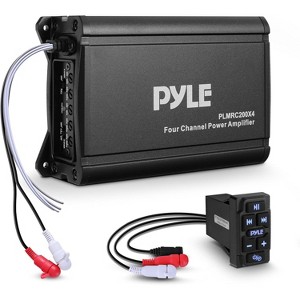 4-Channel Waterproof Marine Amplifier for Bluetooth Audio with AUX/RCA Input, 600W MAX, Compatible with All Devices - 1 of 4