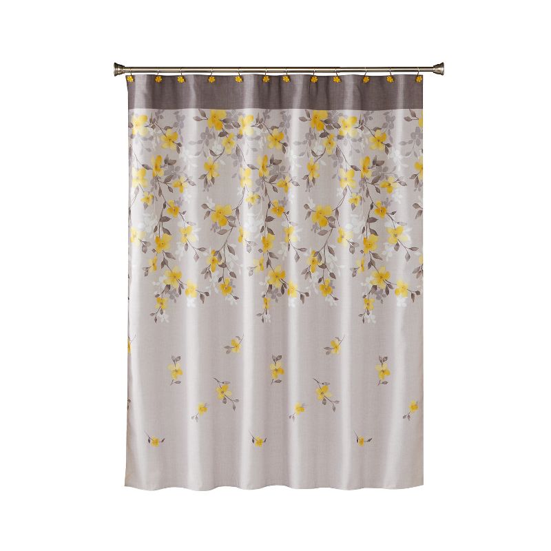 Spring Garden Shower Curtain Gray - Saturday Knight Ltd., 1 of 5