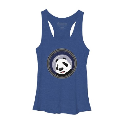 Women's Design By Humans Cosmopanda By Alpri Racerback Tank Top