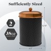 Amici Home Ashby Canister Set of 2, Food Storage Containers with Lids, Black/Copper, Medium, 38 oz Each - 2 of 4