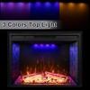 Itopfox 30 Inch Electric Fireplace with Remote Control, Realistic Log and Crackling Sound, Overheating Protection and Timer, 750/1500W Black - 3 of 4