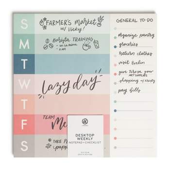 U Brands 10''x10'' Weekly Combination Pad - Coral Chic