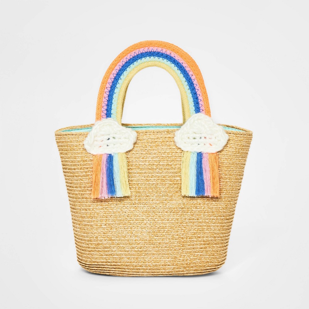 Toddler Girls' Rainbow Tote Bag - Cat & Jack™ Off-White