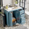 TIRAMISUBEST 36" Bathroom Vanity Set - Solid Wood Cabinet with Ceramic Sink, 3 Soft-Close Drawers & Doors, Freestanding Storage - 4 of 4