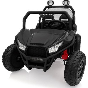 24V 2-Seater Kids UTV with Remote Control, Metal Frame, Spring Suspension, Max Speed 4.5MPH, for Ages 3+, Ride-On Car - 1 of 4