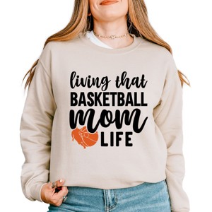 Simply Sage Market Women's Graphic Sweatshirt Basketball Mom Life - 1 of 4