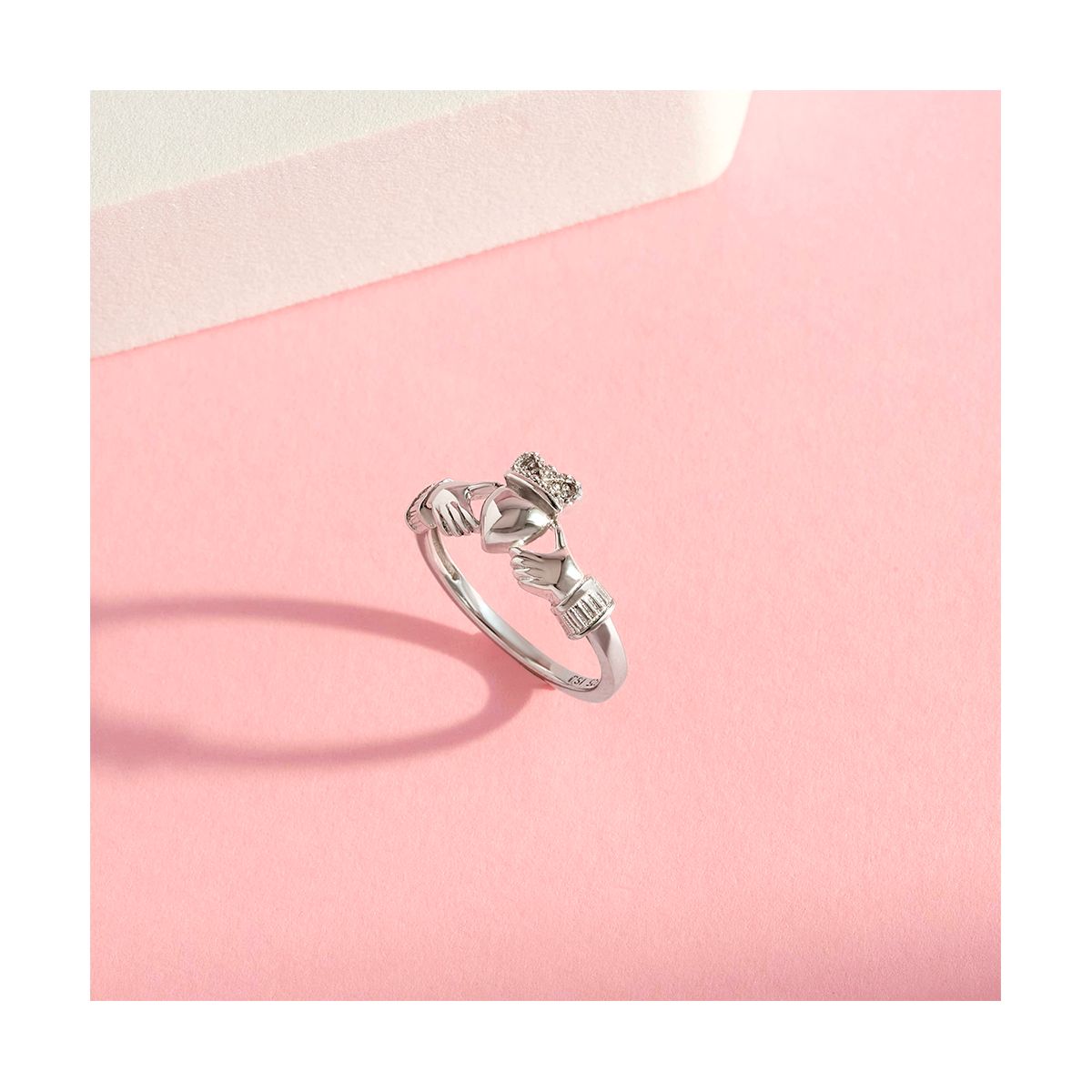 Girl's Irsih Claddagh Sterling Silver Ring - In Season Jewelry - thumbnail 4