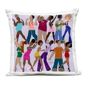 Stupell Industries Peace Fashion & Dancing Outdoor Decorative Throw Pillow, 18 x 18 - 1 of 3