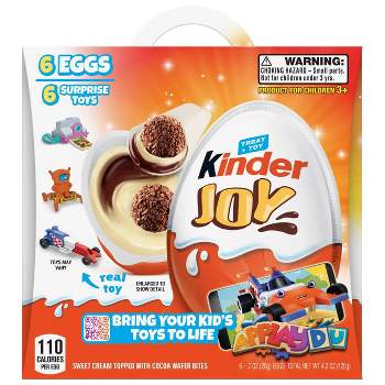 Kinder JOY Eggs, 30 Count Individually Wrapped Bulk Chocolate Candy Eggs  With Toys Inside, Perfect Surprise Halloween Treats for Kids, 21 oz