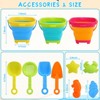 Garvee Beach Sand Toys Set for Kids, Silicone Collapsible Beach Bucket Travel Beach Toys,2.5L 3PCS - 2 of 4