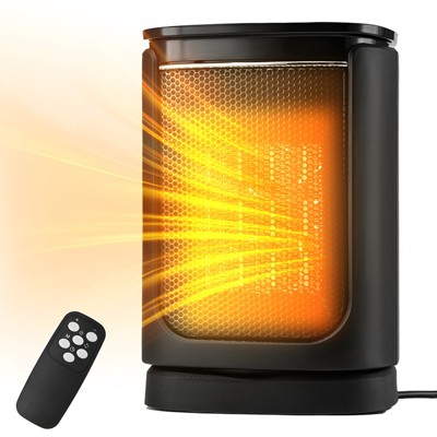 Sunnote Space Heater For Indoor Use, 1500W Electric & Portable Ceramic Heaters 80 Oscillating Thermostat 5 Modes 24hrs Timer Room Office Bedroom Use Grey