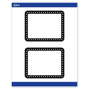 Avery 4.25" x 5.5" Cards, Black and White Polka Dots, 20 ct - 1 of 4