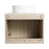 Alilang 35.60 Inch Modern Vanity Cabinet with Vessel Sink and Marble Top-White Oak - 4 of 4