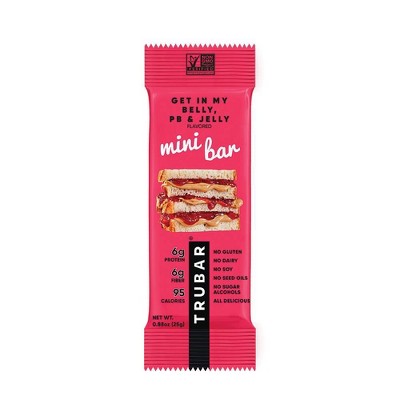 TRUBAR Get in My Belly Peanut Butter & Jelly Snack Bars - 6g Protein - 8.8oz/10ct