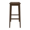 Plank+Beam 30" Bar Stool, Wood Modern Kitchen Stool, Saddle Seat Backless Bar Height Chair with Metal Footrest - 3 of 4