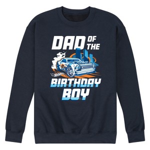 Men's - Hot Wheels - Dad Of Birthday Boy Graphic Fleece Sweatshirt - 1 of 4