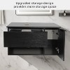 ELECWISH 28-Inch Bathroom Vanity, Modern Black Wall Mounted Bathroom Vanity with 1-Door and 1-Drawer - 4 of 4