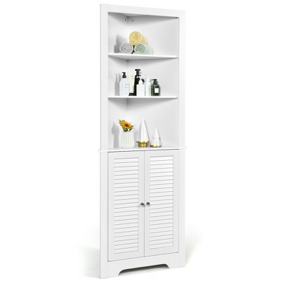 68'' Tall Linen Cabinet  Contemporary Tall Bathroom Storage