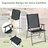 24'' Black Set of 4 Patio Folding Chair Set with Rustproof Metal Frame - 2 of 4