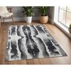 Black and Gray Abstract Hand Woven Area Rug - 2 of 4